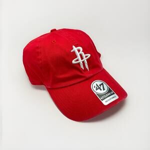 Houston Rockets ’47 Brand Clean Up Adjustable Dad Hat | Red | OSFA